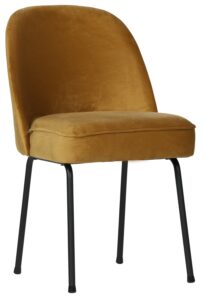 Hoorns Žlutá sametová židle Tergi Hoorns