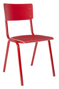 Červená jídelní židle ZUIVER BACK TO SCHOOL Zuiver