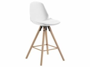 SCANDI Bílá plastová barová židle Hannah 63 cm SCANDI