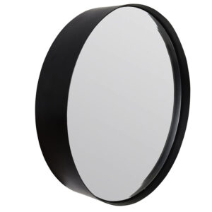 White Label Living Černé závěsné zrcadlo WLL Raj Medium O 60 cm White Label Living
