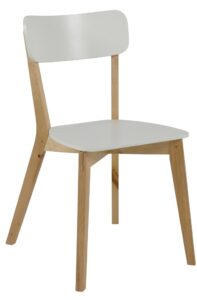 SCANDI Bílá jídelní židle Corby SCANDI