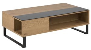 SCANDI Tmavý dubový konferenční stolek Stor II 110 cm SCANDI