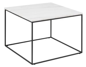 SCANDI Bílý mramorový konferenční stolek Morgan 60x60 cm SCANDI