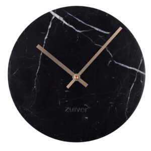 Černé nástěnné mramorové hodiny ZUIVER MARBLE TIME O 25 cm Zuiver