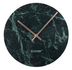Zelené nástěnné mramorové hodiny ZUIVER MARBLE TIME O 25 cm Zuiver