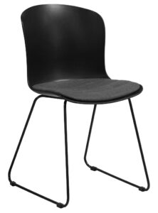 SCANDI Černá plastová jídelní židle Mantra SCANDI