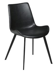 DAN-FORM Vintage černá koženková jídelní židle DanForm Hype DAN-FORM