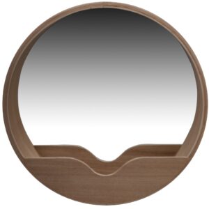 Dřevěné závěsné zrcadlo ZUIVER ROUND WALL  60 cm Zuiver