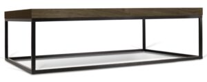 Porto Deco Ořechový konferenční stolek Xanti II 120 x 75 cm s černou podnoží Porto Deco