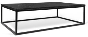 Porto Deco Černý mramorový konferenční stolek Xanti II 120 x 75 cm s černou podnoží Porto Deco