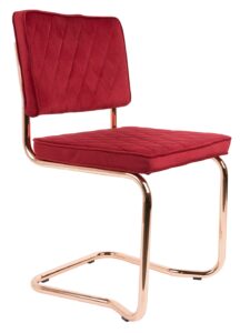 Červená látková prošívaná jídelní židle ZUIVER DIAMOND KINK Zuiver