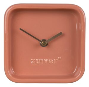 Růžové keramické stolní hodiny ZUIVER CUTE Zuiver