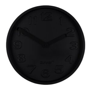 Černé nástěnné hodiny ZUIVER CONCRETE TIME z betonu Zuiver
