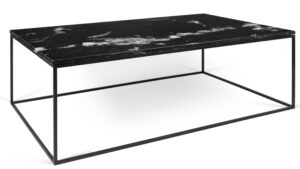 Porto Deco Černý mramorový konferenční stolek Amaro 120 x 75 cm s černou podnoží Porto Deco