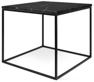 Porto Deco Černý mramorový konferenční stolek Amaro s černou podnoží 50 x 50 cm Porto Deco