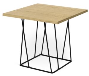 Porto Deco Dubový konferenční stolek Rofus s černou podnoží 50 x 50 cm Porto Deco