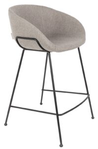 Šedá látková barová židle ZUIVER FESTON 65 cm Zuiver