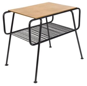 Kovový konferenční stolek ZUIVER GUNNIK s mosaznou deskou 50