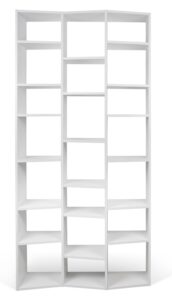 Porto Deco Matně bílá dřevěná knihovna Ramiro VI. 110 x 34 cm Porto Deco