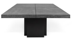 Porto Deco Betonově šedý dřevěný jídelní stůl Aveiro 130 x 130 cm Porto Deco