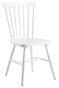 SCANDI Bílá dřevěná jídelní židle Wood SCANDI