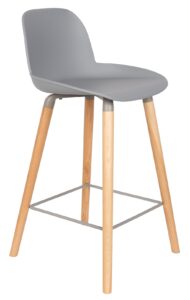 Světle šedá plastová barová židle ZUIVER ALBERT KUIP 65cm Zuiver