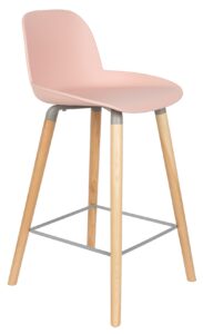 Růžová plastová barová židle ZUIVER ALBERT KUIP 65cm Zuiver