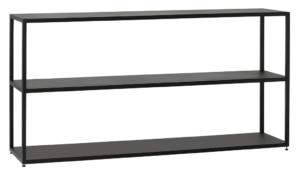 Nordic Design Černý kovový regál Hypper 150x75 cm Nordic Design