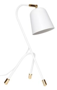 Bílá kovová stolní lampa Hübsch Tripod Hübsch
