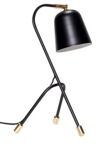 Černá kovová stolní lampa Hübsch Tripod Hübsch