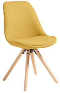 Žlutá látková jídelní židle LaForma Lars LaForma