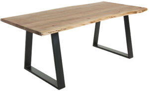 Masivní akátový jídelní stůl LaForma Sono 200x95 cm s kovovou podnoží LaForma