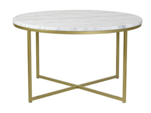 SCANDI Bílý mramorový konferenční stolek Venice 80 cm SCANDI