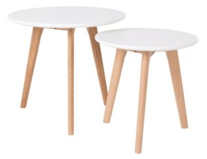 White Label Living Set dvou konferenčních stolků WLL BODINE 40/50 cm White Label Living