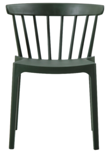 Hoorns Tmavě zelená plastová jídelní židle Marbel Hoorns