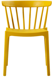 Hoorns Žlutá plastová jídelní židle Marbel Hoorns