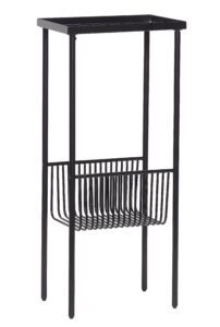 Černý kovový odkládací stolek Hübsch Edeli 43x30 cm Hübsch