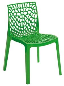 SitBe Tmavě zelená plastová jídelní židle Coral-C SitBe
