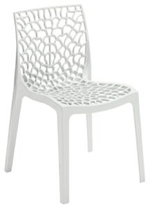 SitBe Bílá plastová jídelní židle Coral-C SitBe