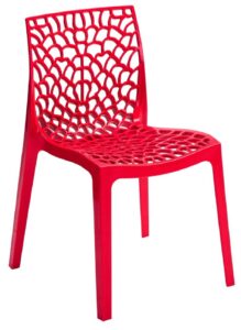 SitBe Červená plastová jídelní židle Coral-C SitBe