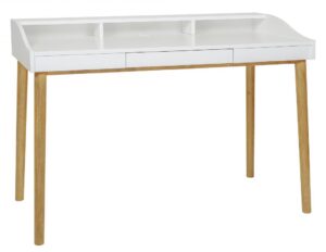 Bílý dubový pracovní stůl Woodman Lindenhof 120x60 cm Woodman