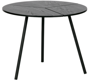 Hoorns Černý kulatý konferenční stolek Ramon 48 cm Hoorns