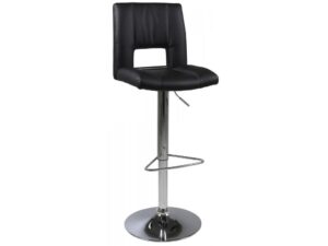 SCANDI Černá koženková barová židle Richie SCANDI