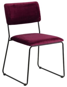 SCANDI Červená sametová jílní židle Litta SCANDI