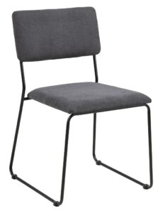 SCANDI Tmavě šedá látková jídelní židle Litta SCANDI