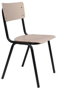 Matná béžová jídelní židle ZUIVER BACK TO SCHOOL Zuiver