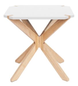 Time for home Bílý dřevěný konferenční stolek Rudy 60x60 cm Time for home