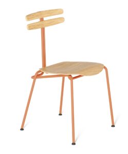 Oranžová dřevěná židle Tabanda Trojka I. Tabanda