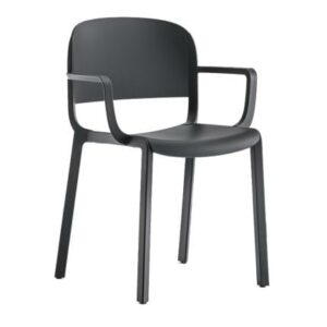 Pedrali Černá plastová židle Dome 265 s područkami Pedrali