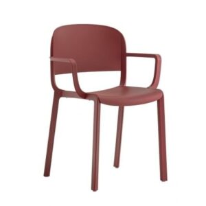 Pedrali Červená plastová židle Dome 265 s područkami Pedrali